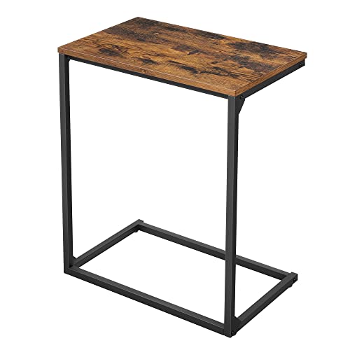 Vasagle - Table D'Appoint, Bout De Canapé, Table De Chevet, Table De Lit, Pour Chambre, Salon, Structure Simple, Stable, Style Industriel, Marron Rustique Et Noir Lnt52bx Par Songmics