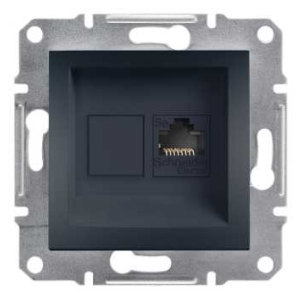 Schneider Electric Asfora Computerbuchse Kat. 5e Utp Ohne Rahmen, Anthrazit Eph4300171