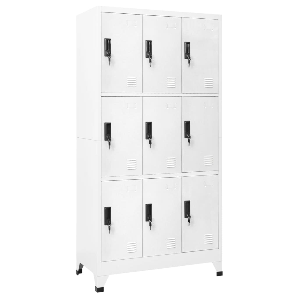 Vidaxl - Locker Cabinet White 90x45x180 Cm Steel