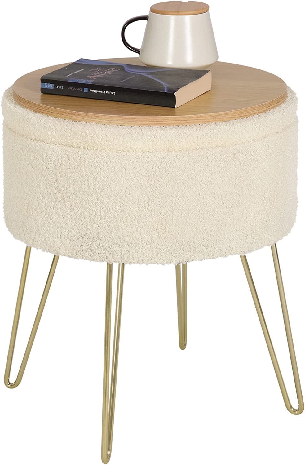 Pouf De Rangement Rond, Tabouret Coiffeuse