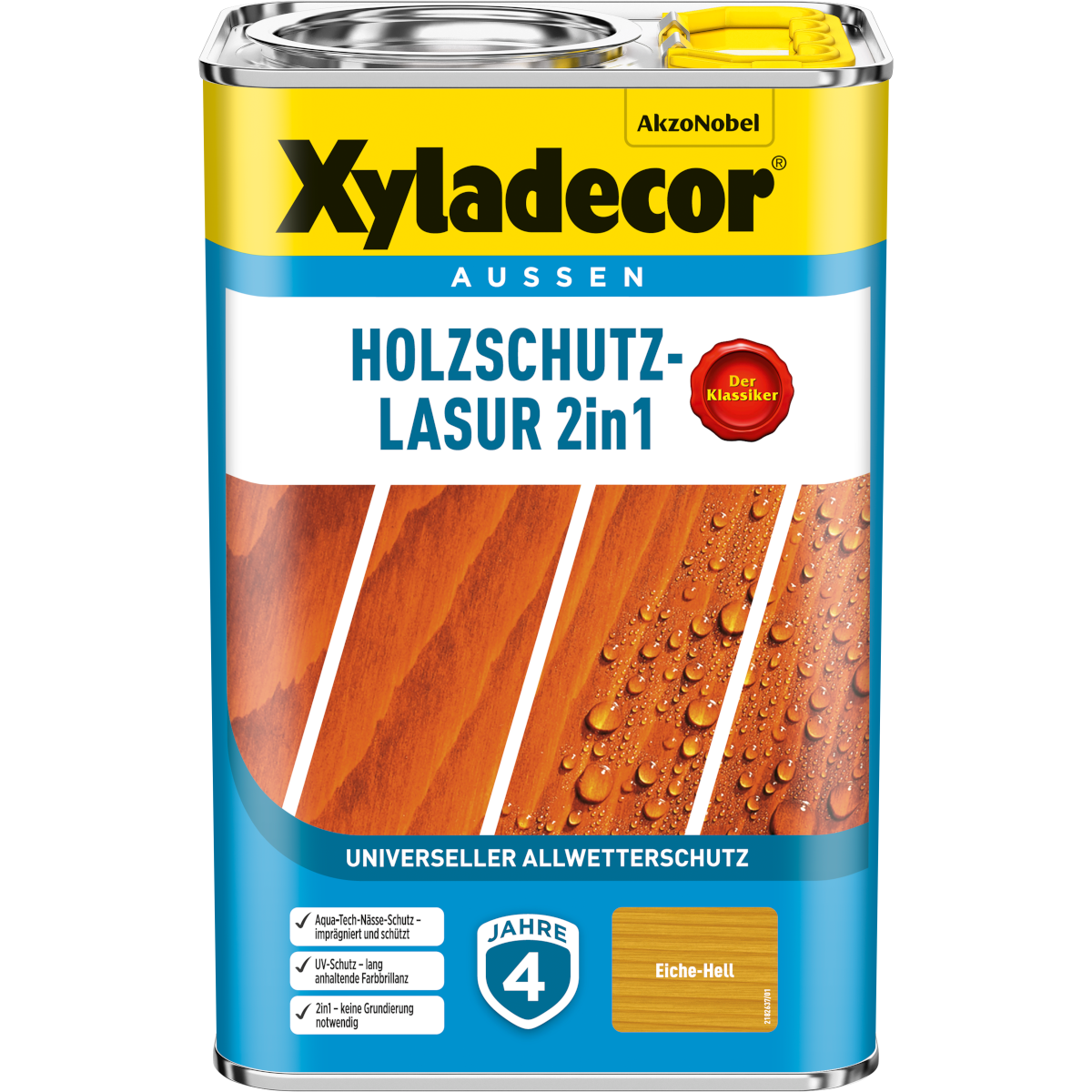 Holzschutz-lasur, Eiche Hell, 4 L - Xyladecor