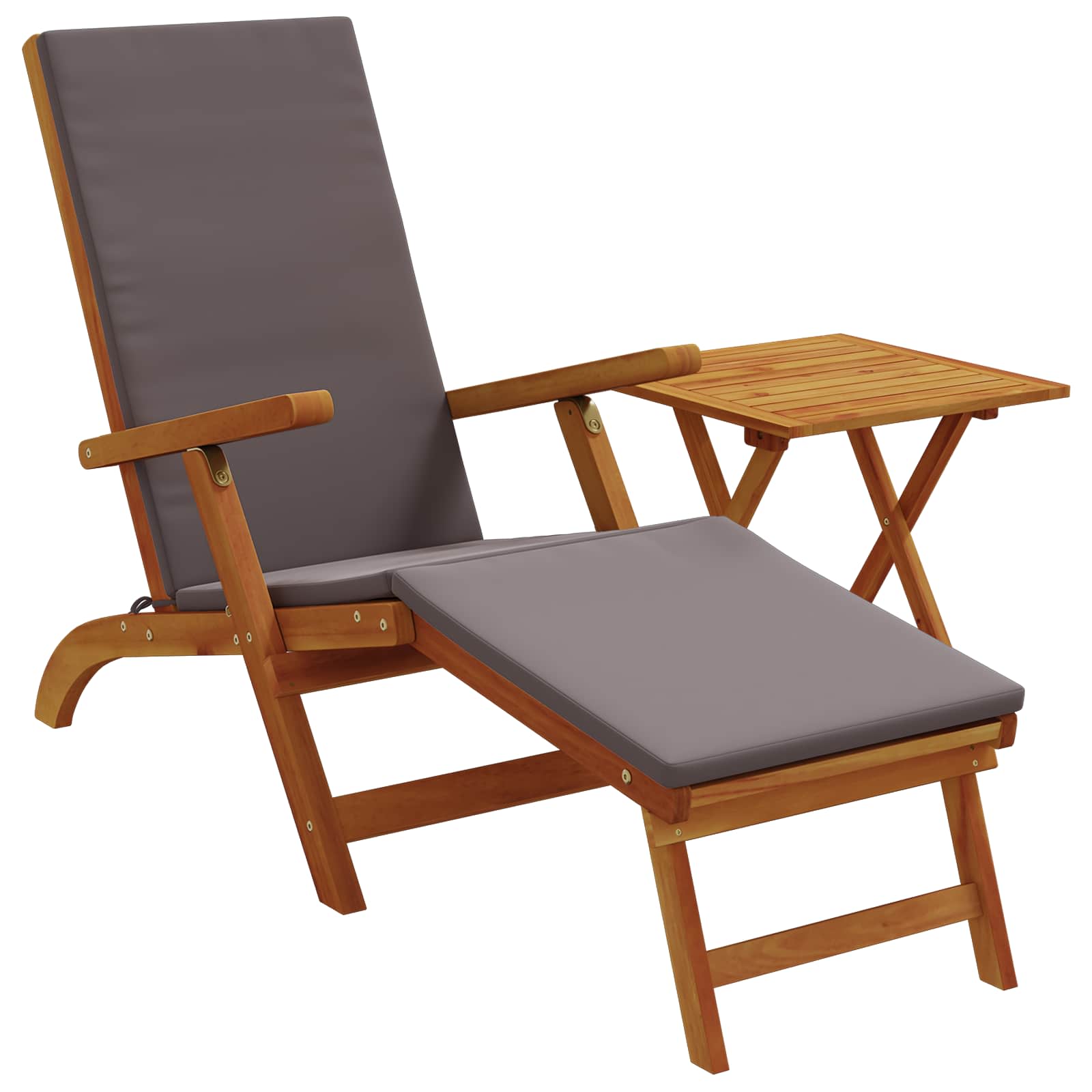 vidaXL Recliner y Tumbona Plegable 2 uds. Madera de Acacia Sólida