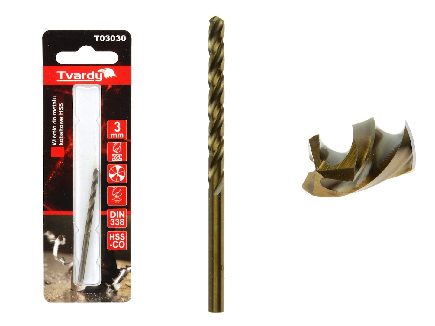 Import Hss M35 Kobalt-metallbohrer 3 Mm (1/80/640)