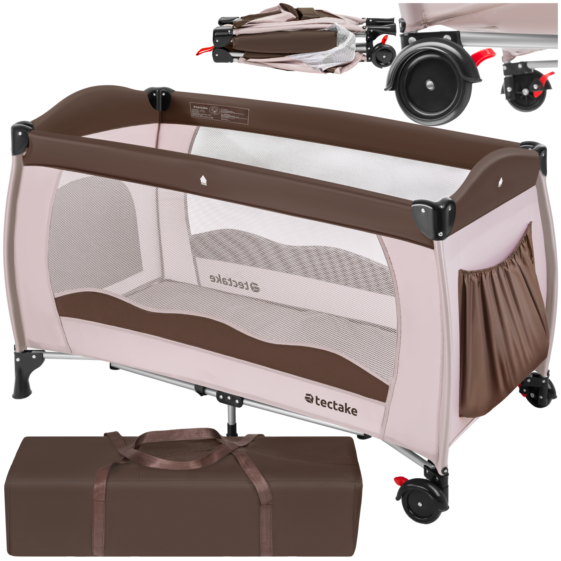 Tectake - Lit De Voyage Pour Enfants Peu Encombrant Pliable Sac De