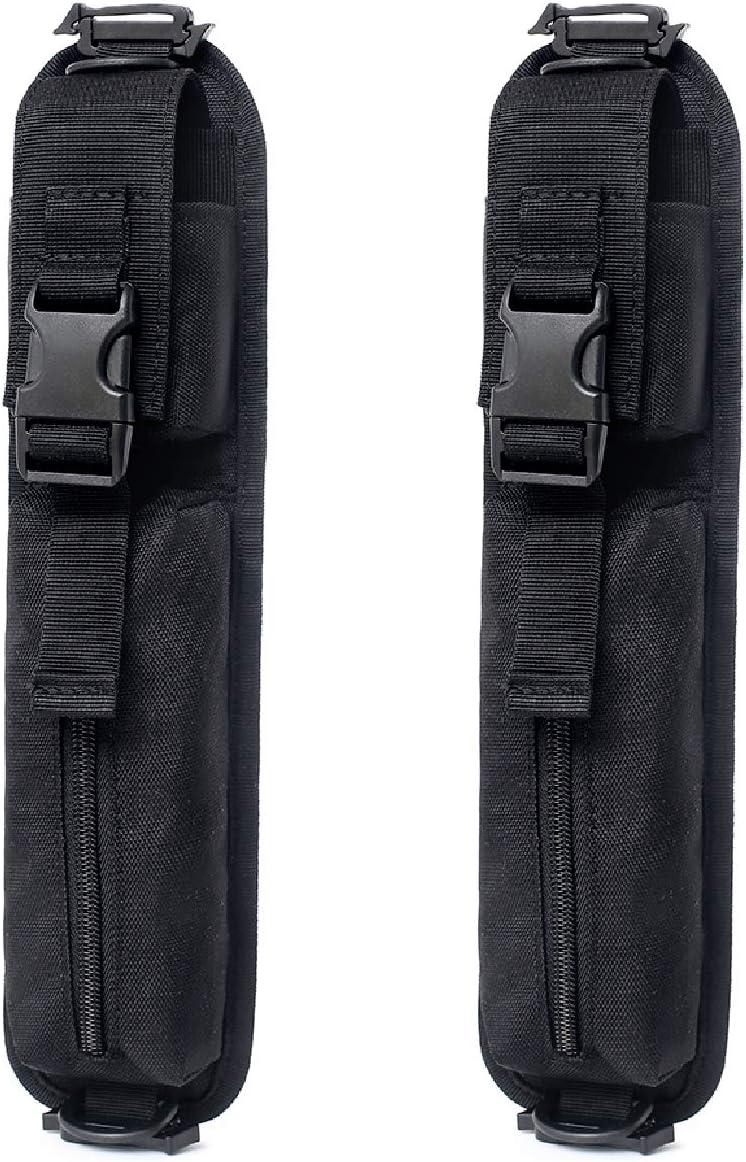 Sacoche tactique multifonction en nylon avec fixation MOLLE, 37 x 8,5 cm, lot de 2