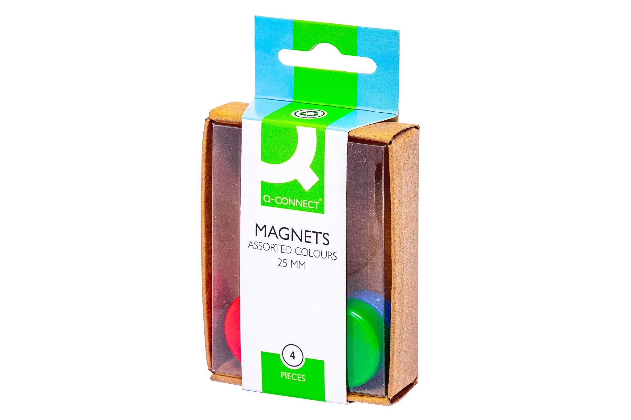 Q-Connect Magnete 25 mm rund 4 Stück farblich sortiert - Image 3