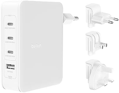 Belkin BoostCharge Pro power adapter - GaN technology - USB 3 x USB-C - 140 Watt - Bild 6