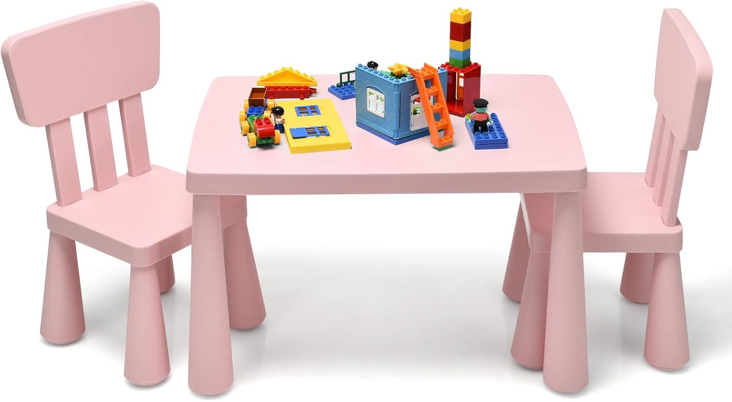 Goplus - Ensemble De Table Et Chaises Pour Enfants,table Et 2 Chaises