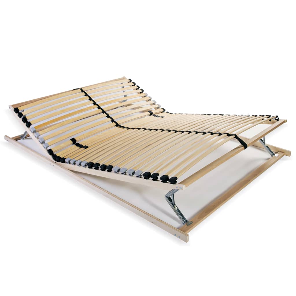 Vidaxl - Slatted Bed Base Without Mattress With 28 Slats 7 Zones 100x200 Cm