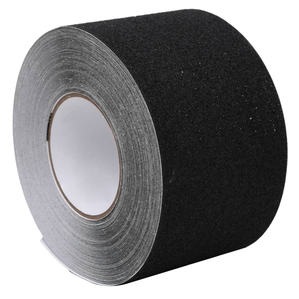 Bande antidérapante autocollante en PVC noir, grain 80, 10 cm x 20 m