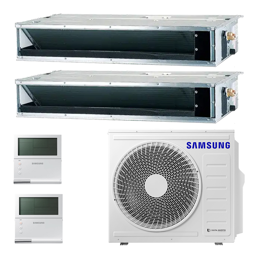 Condizionatore Samsung Canalizzabile Dual Split 12000+12000 Btu Aj068txj3kg
