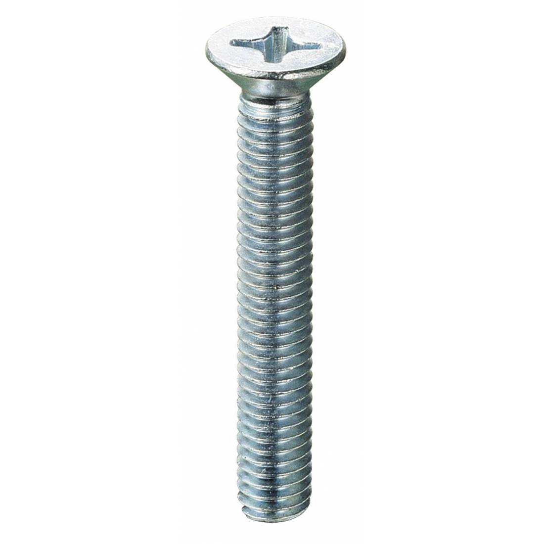 Viti A Metallo Testa Piana 3x 35 Zincato. Prezzo Per 1 Pezzo.