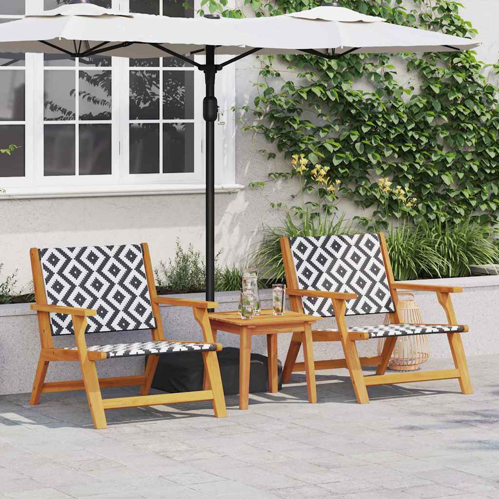 Vidaxl - Garden Furniture 2 Pcs White 67 X 78 X 73cm Solid Acacia Wood
