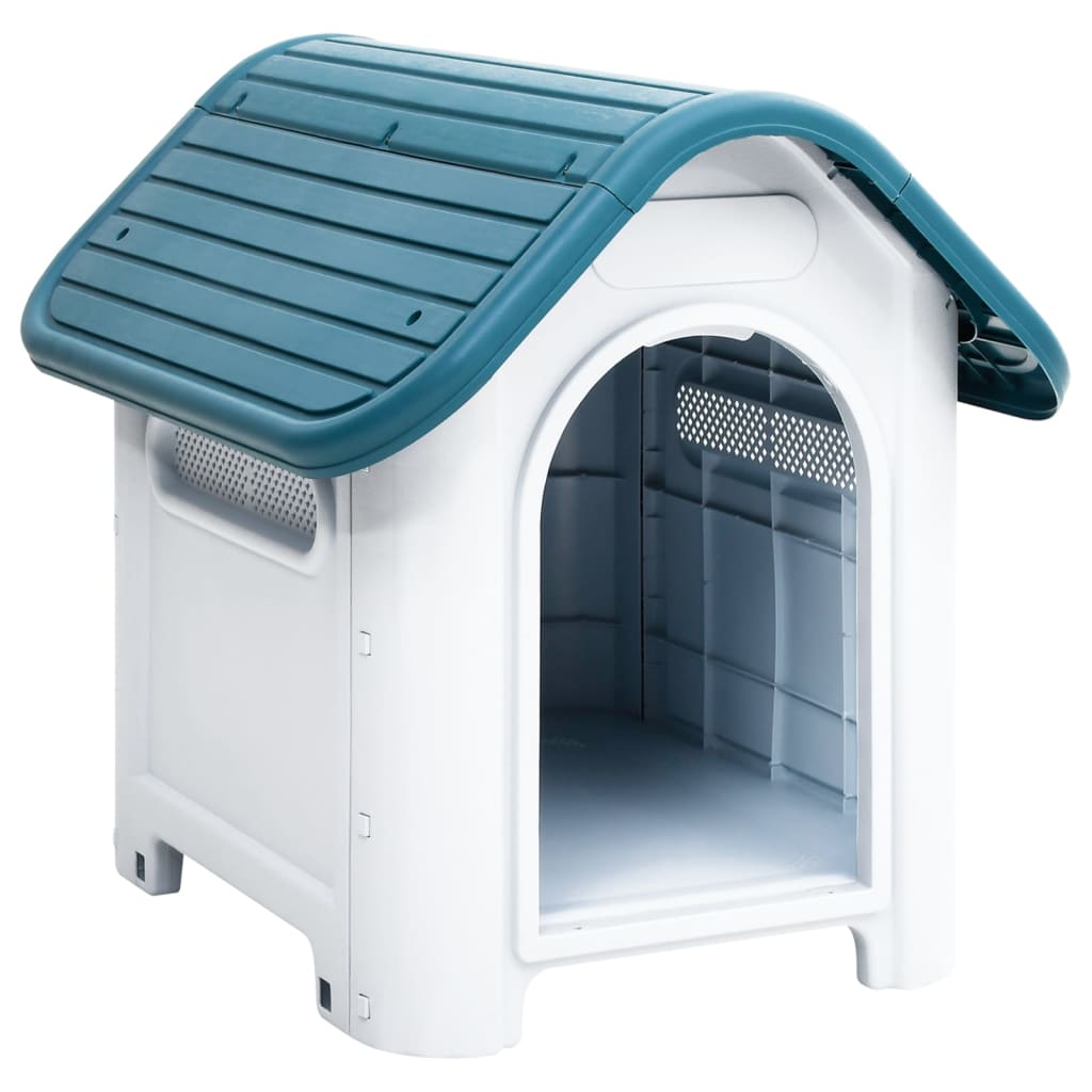 Vidaxl Blau Hundehütte 59X75x66 Cm Polypropylen