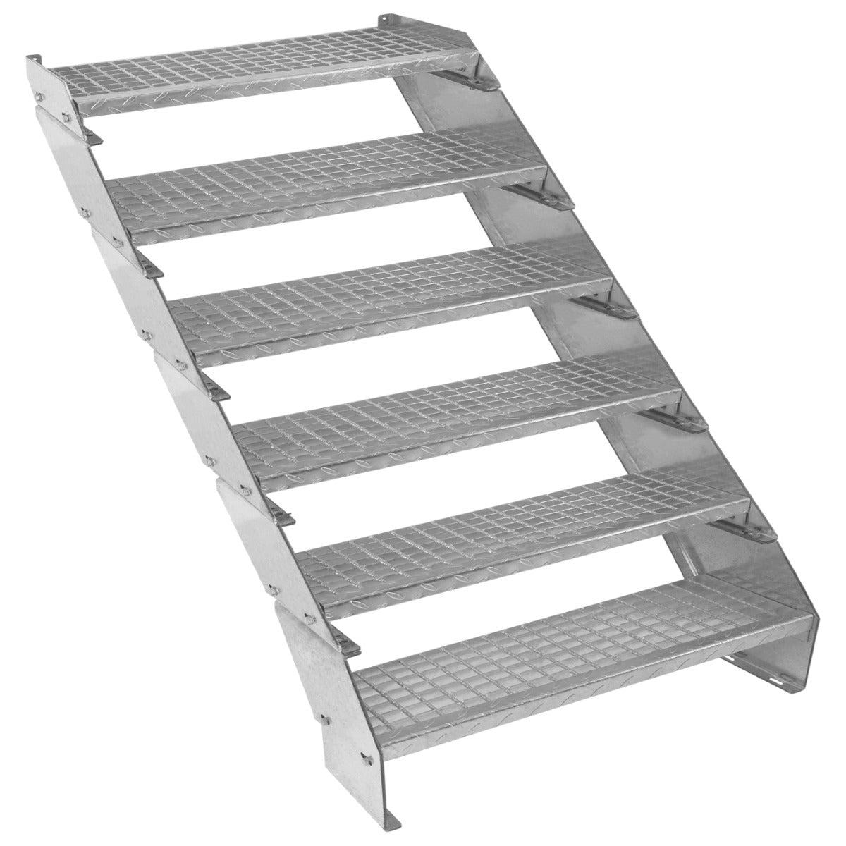 Monstershop Metalltreppe 6 Abschnitte Höhenverstellbare Stufen Aus Verzinktem Stahl 90Cm / 900Mm 5055986186571 - Image 2