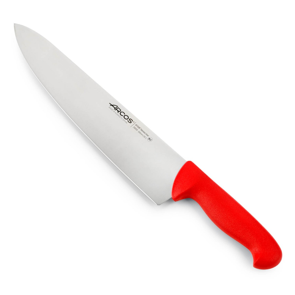 Arcos Rot Kochmesser Farbe - Prof 290922 Edelstahl Nitrum Und Mango Ergonomische E Polypropylenklinge Und 30 Cm Klinge, Vitrine