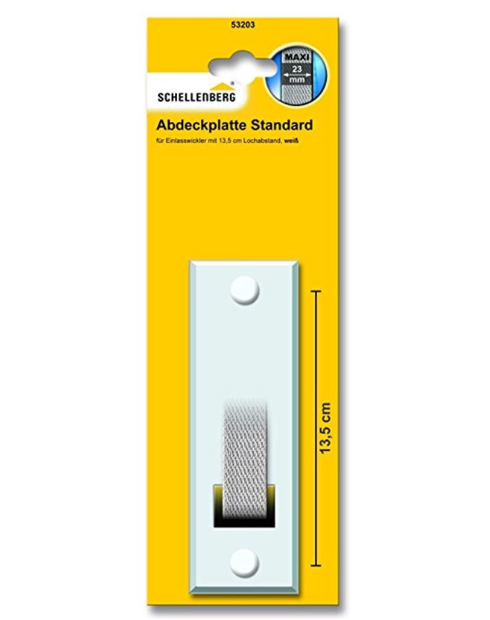 Abdeckplatte Weiß Lochabstand 13,5cm - Schellenberg