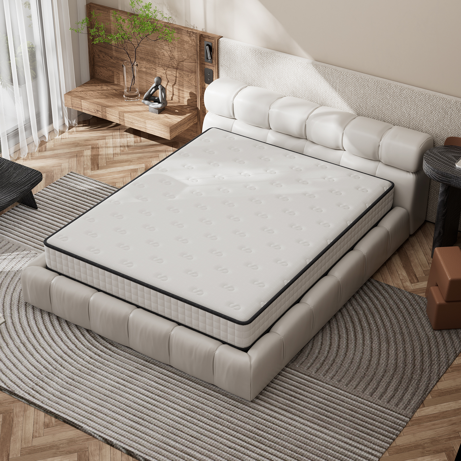 Dewinner - Matelas 160 X 200cm Mousse 22 Cm Et Mousse A Mémoire Matelas