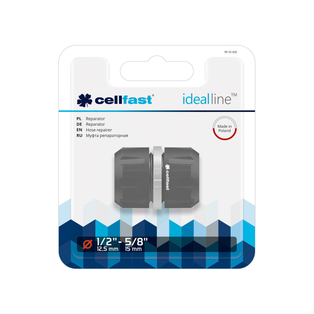 Cellfast Mehrfarbig Schlauchanschluss + Schlauchverbinder, C.łącznik Węża 1/2 Abs/Pc (Schlauchverbinder, 12.70 Mm) - Bild 4