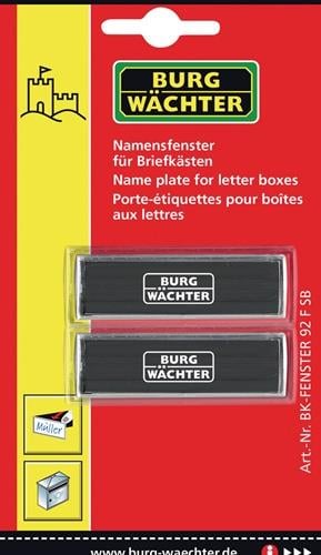 Burg Wächter Standard - Namensfenster BK 92 F SB in der Größe 74 mm x 22 mm - Image 3