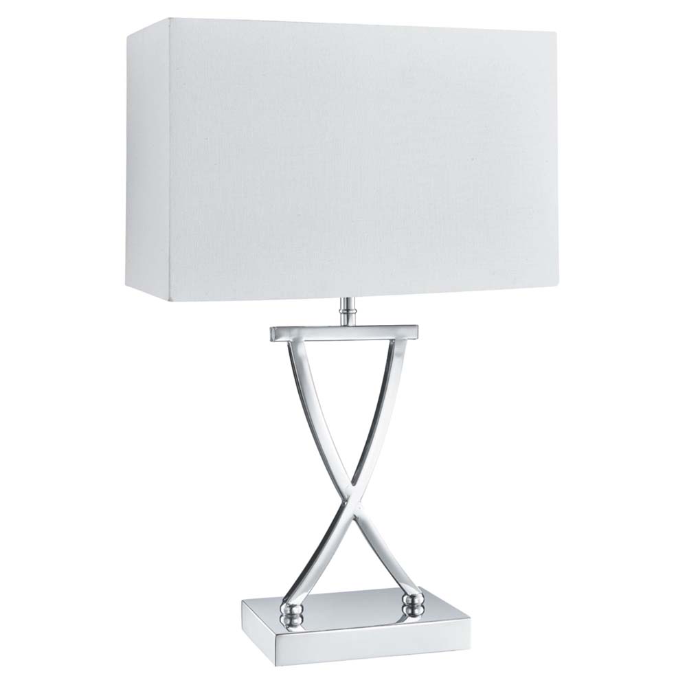 Schreib Tisch Lampe Leuchte Chrom Büro Ess Schlaf Wohn Zimmer Beleuchtung Weiß