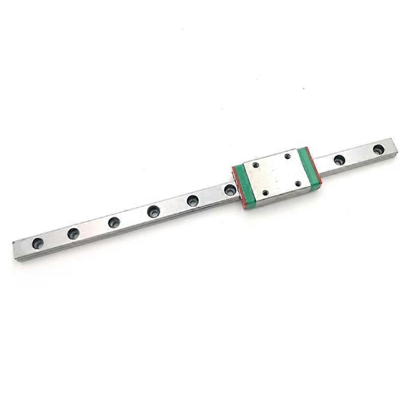 Rail de guidage linéaire miniature 7 mm avec curseur MGN7H, longueur 150 mm, métal argent et vert