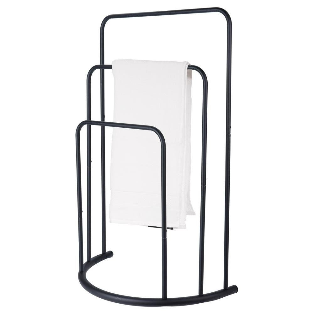 Storage Solutions Schwarz - Handtuchhalter Mit 3 Armen, 75 Cm