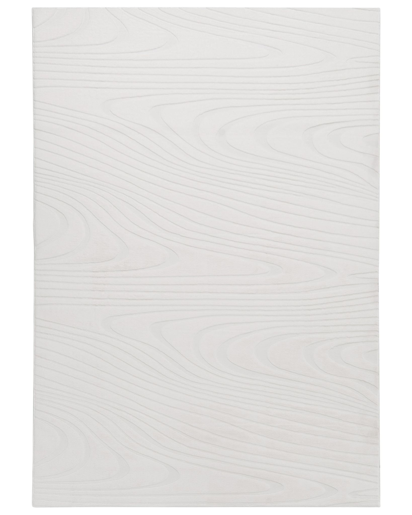 Beliani Kunstfellteppich Ontake Cremeweiß 160 X 230 Cm