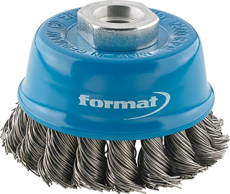 Blau Format Topfbürste Stahldraht Gezopft M14 65X0,35Mm - Bild 3