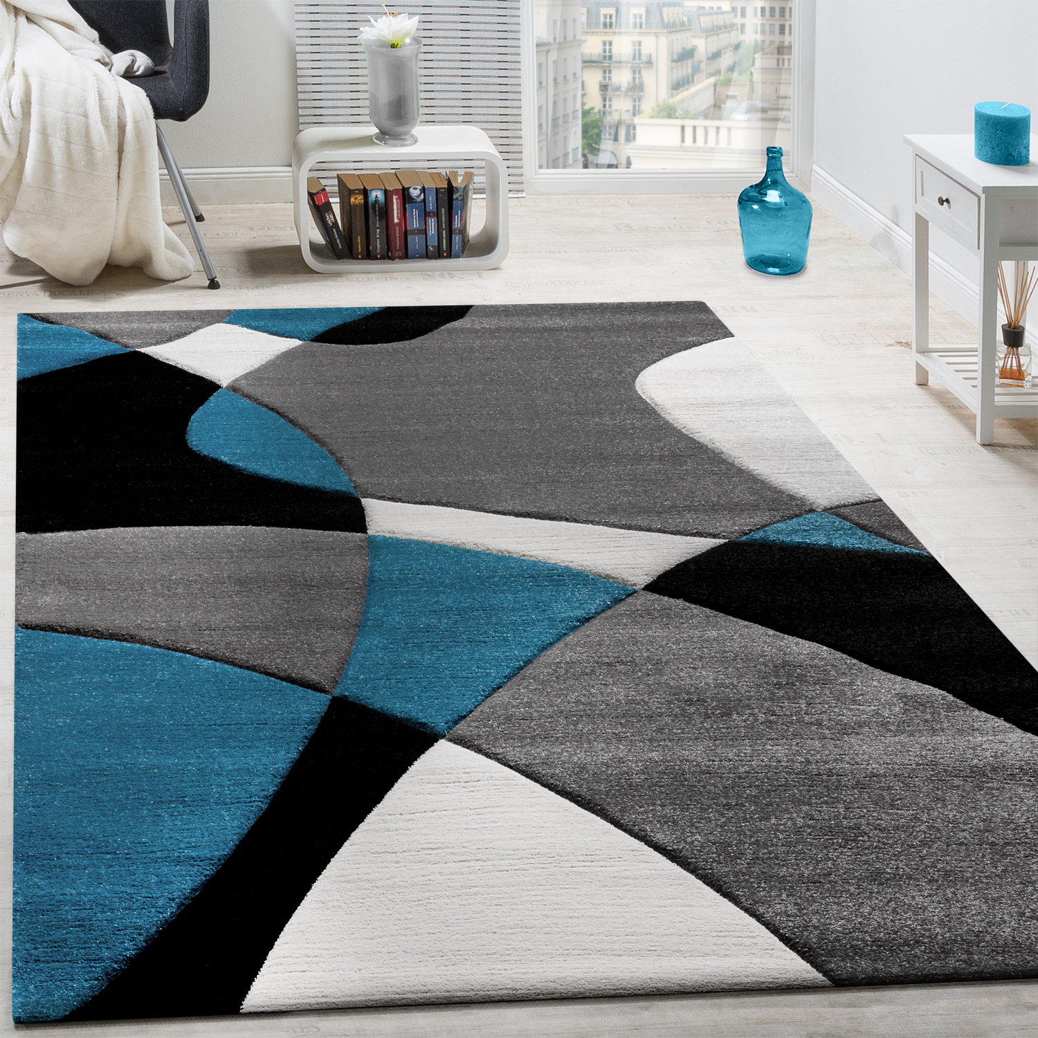 Paco Home – Tapis Moderne Motifs Géométriques 200x290 Cm – 100%