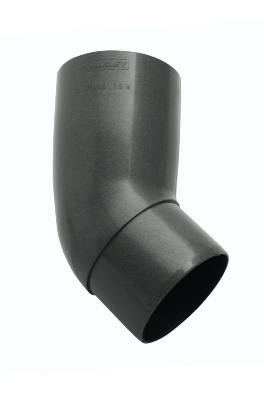 Marley - Rohrbogen Dn 75, 45°, Anthrazit Metallic