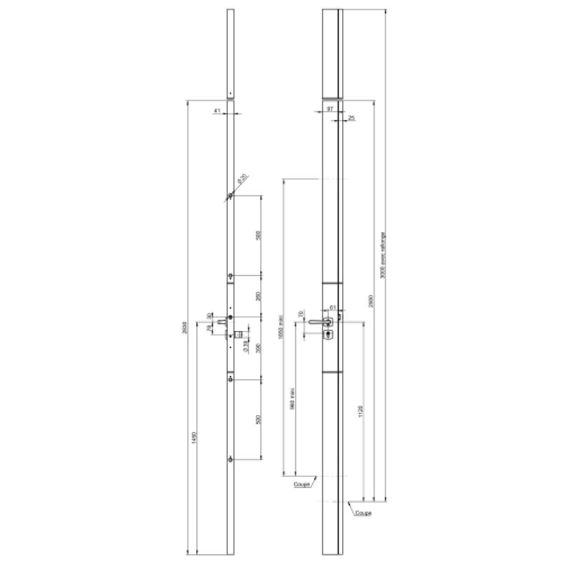 Vachette - Serrure En Applique 4 Pts A2p Protective Cylindre Hdi 65 X