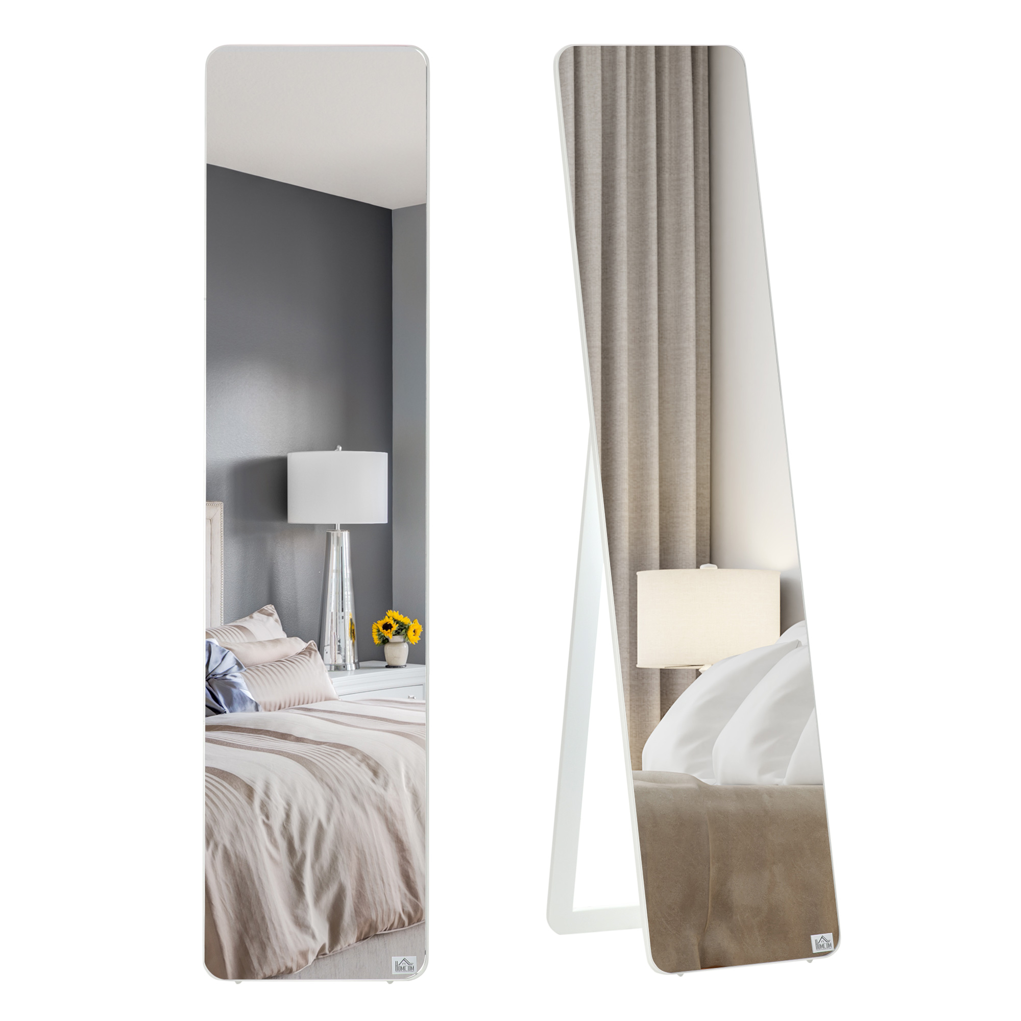 Homcom - Miroir Sur Pied Et Mural Rectangulaire Dim. 37l X 43l X 156h