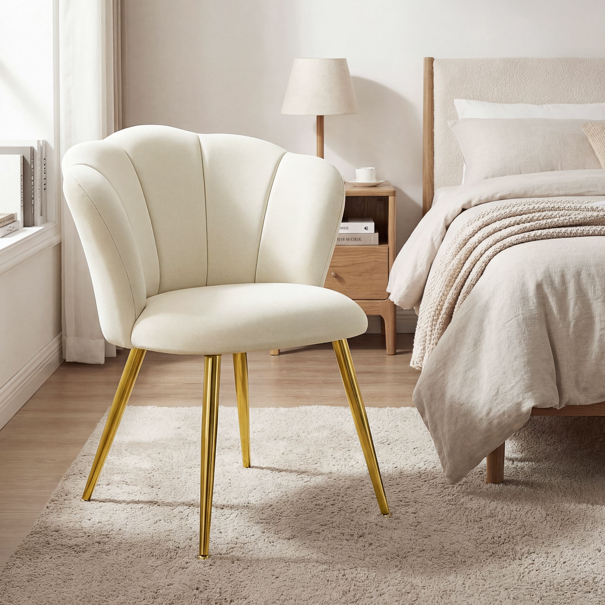 Vasagle – Chaise De Cuisine En Velours – Dossier Pétale Ergonomique