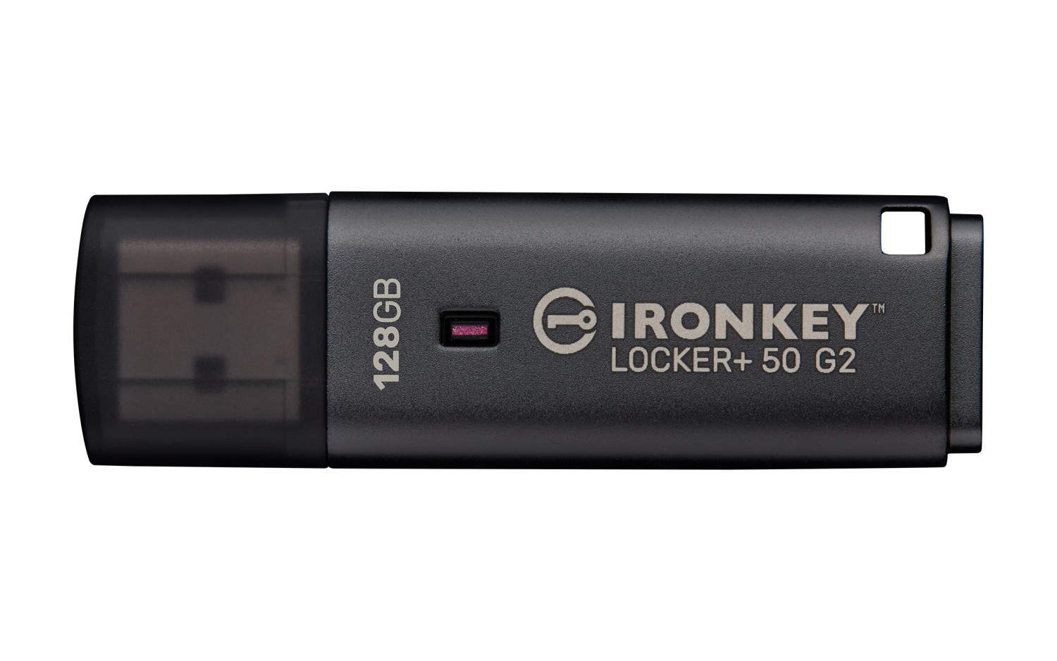 Kingston IronKey Locker+ 50 G2/128GB/USB 3.2 Gen 1 (5Gb/s)/USB-A/Černá (128 GB, USB-A), USB Stick, Schwarz - Image 3