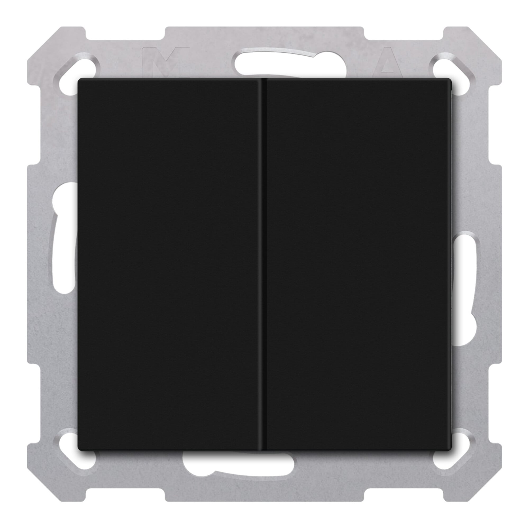 BE-TAL55B206.01 - KNX Taster Light 55 Basic 2-fach, Schwarz matt, Neutral BE-TAL55B206.01 - Bild 4
