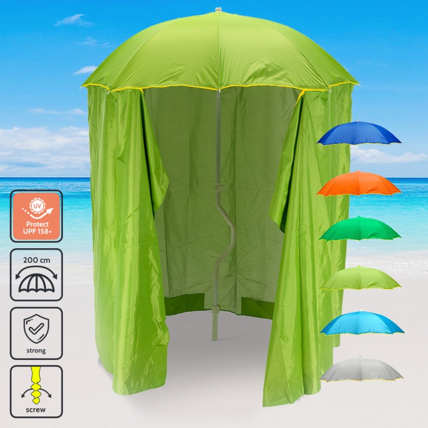 Parasol De Plage Léger Visser Tente Protection Uv Girafacile 200 Cm