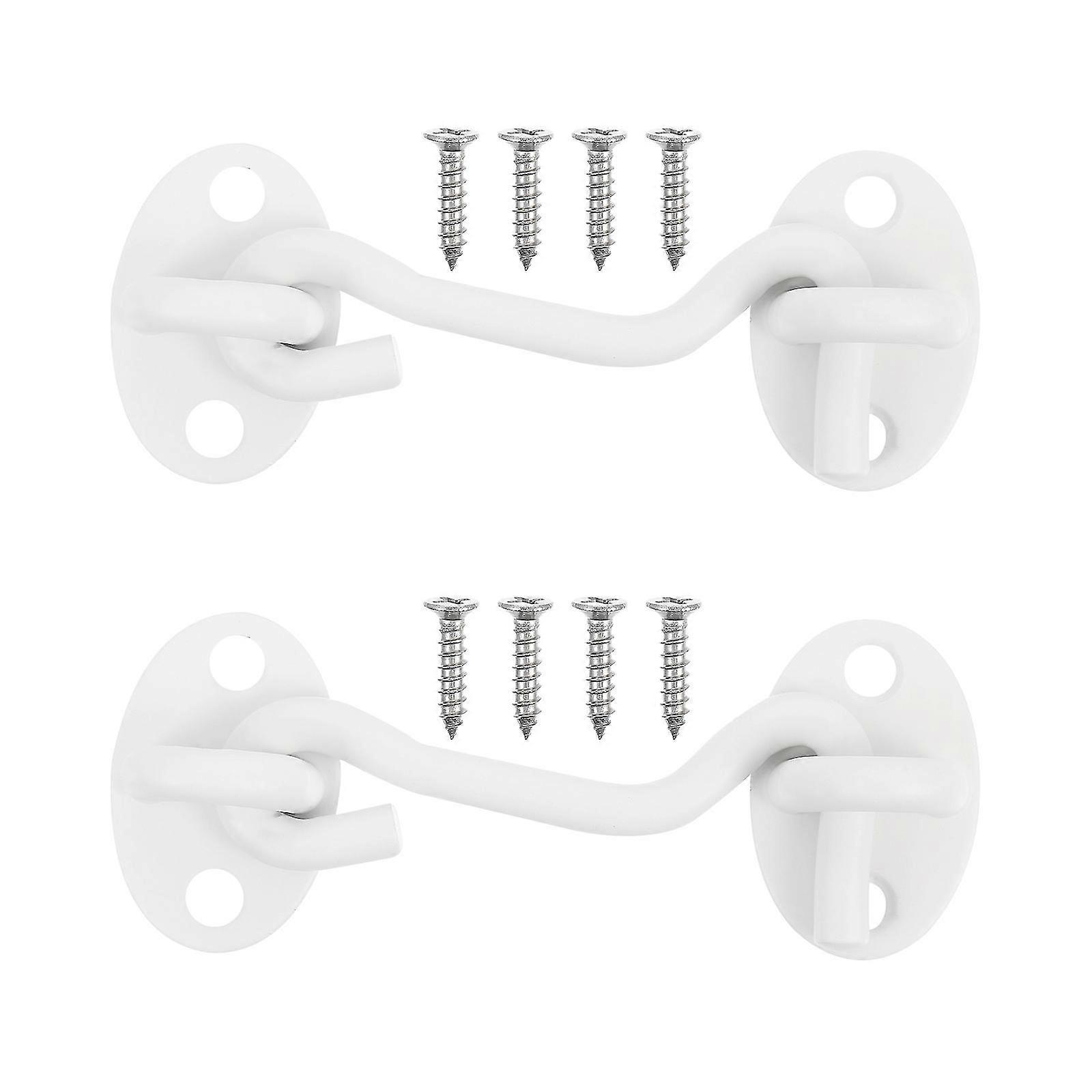 Crochet de cabine pivotant en acier inoxydable massif, loquet pour porte et fenêtre, 9 cm, lot de 2