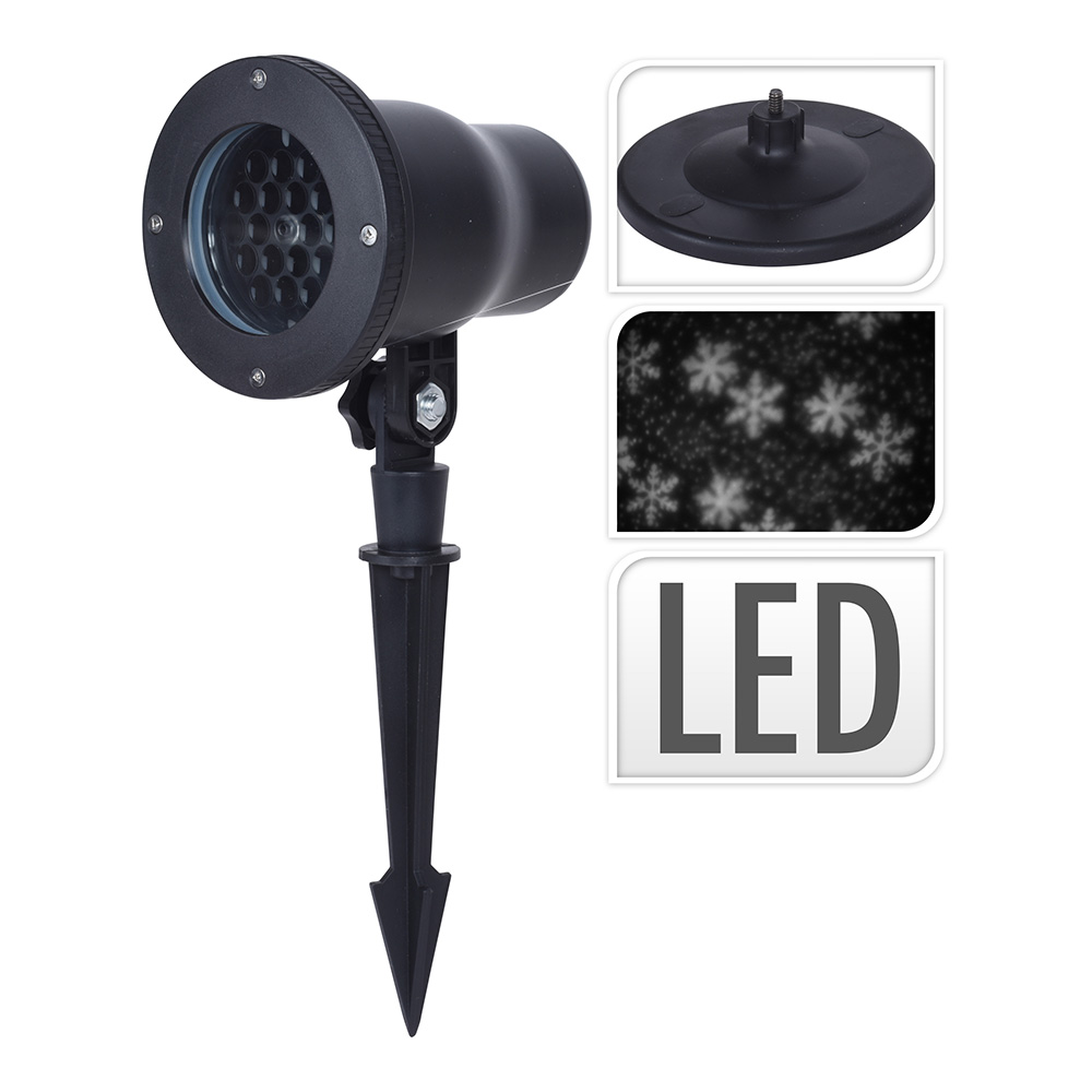 Edm Schwarz Led-Projektor Schneesturm-Effekt Ip44