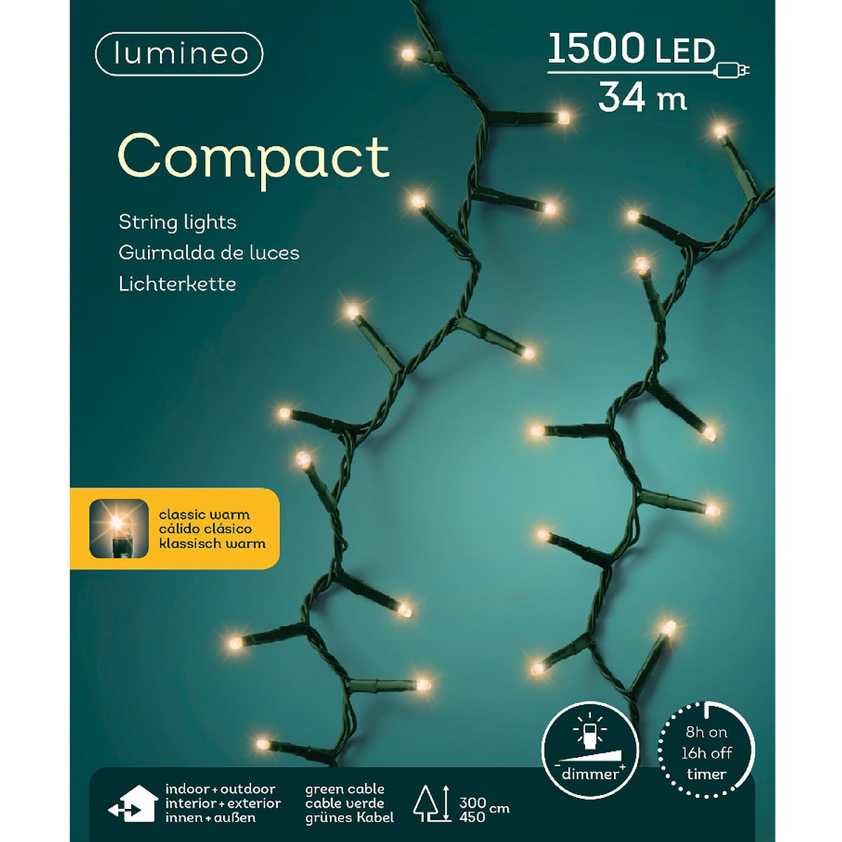 Lumineo Grün Lichterkette, Led Kompaktlichter Steady /Klassisch Warm - Bild 3