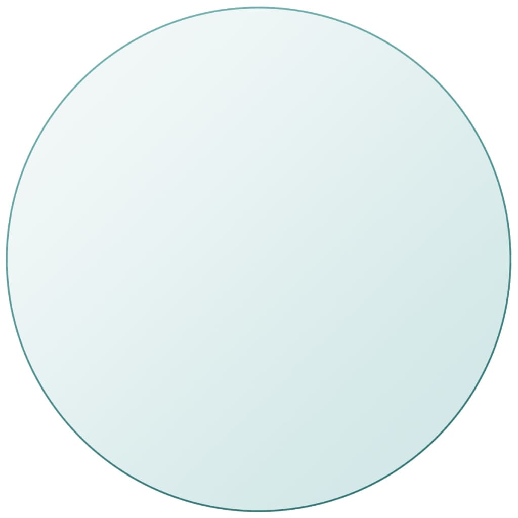 Vidaxl – Dessus De Table Ronde En Verre Trempé 700 Mm – Verre Haute