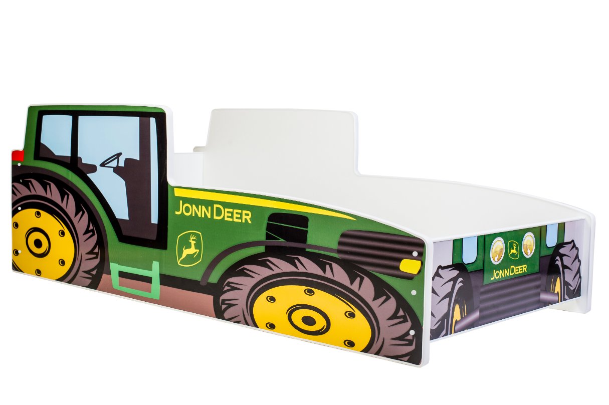 Lit Simple Tracteur Vert 80x160