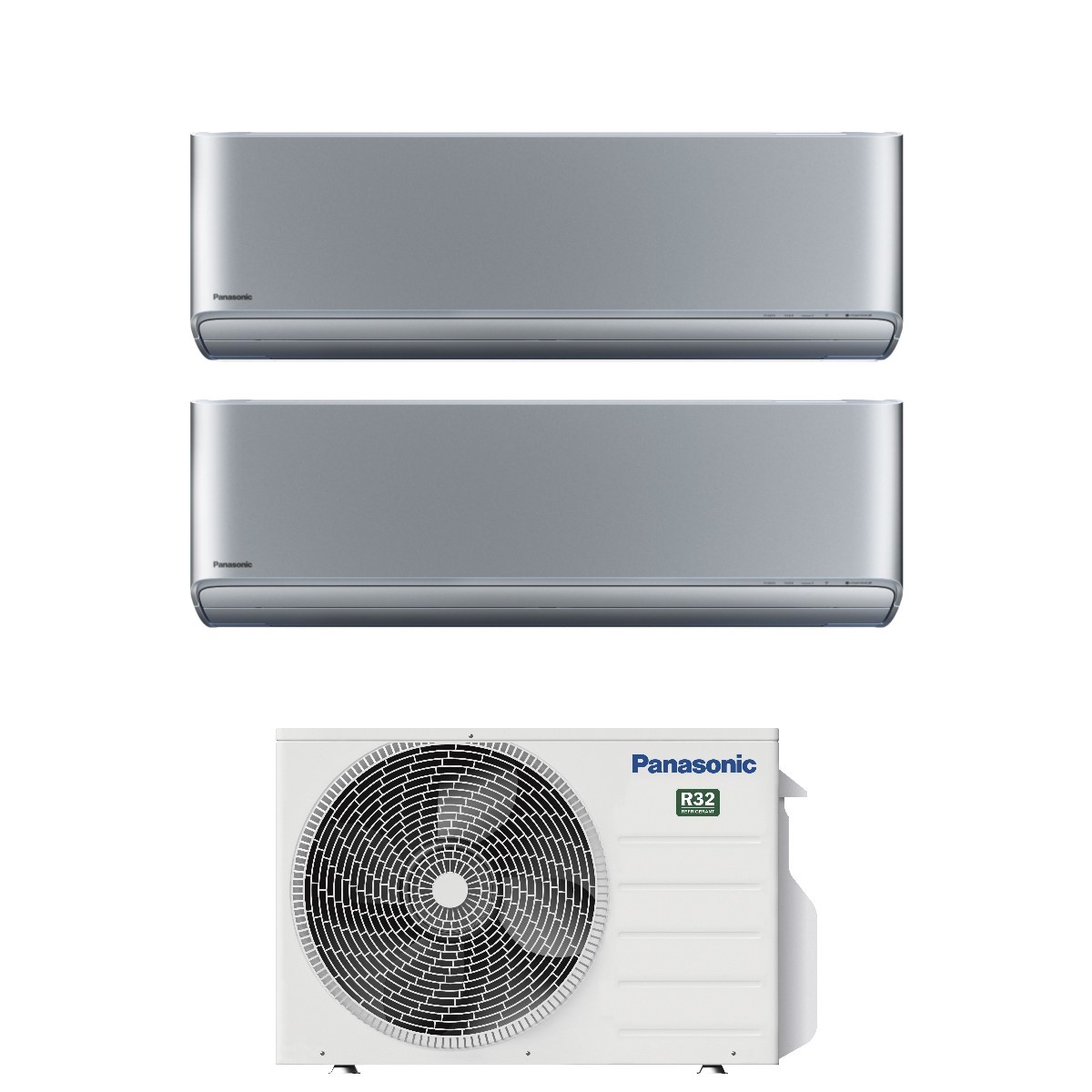 Panasonic - Condizionatore Dual Split Etherea Silver 9+12 Con Cu-2z50tbe R-32 Wi-fi Integrato