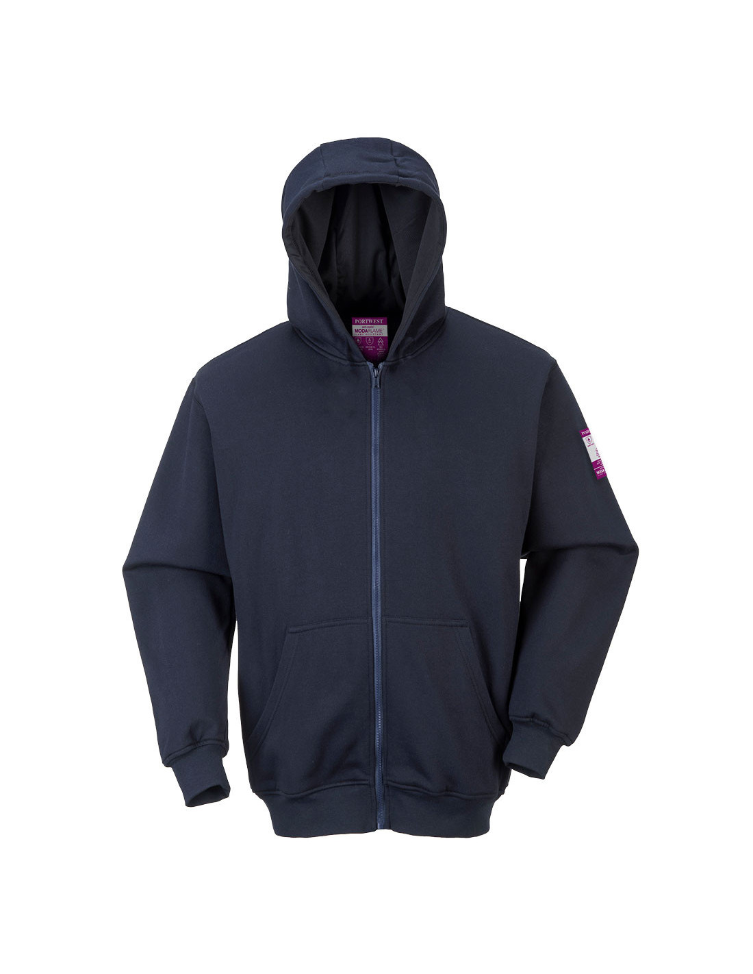 Sweatshirt Mit Reißverschluss Und Kapuze Farbe, Marine Größe L - Portwest