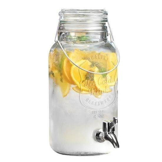 Northix Getränkekrug Mit Zapfhahn, Glaskrug Mit Wasser- Und Saftspender, 4 L