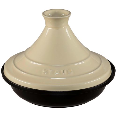 Staub Tajine 28 cm rund, Gusseisen, Elfenbein/Schwarz - Image 4