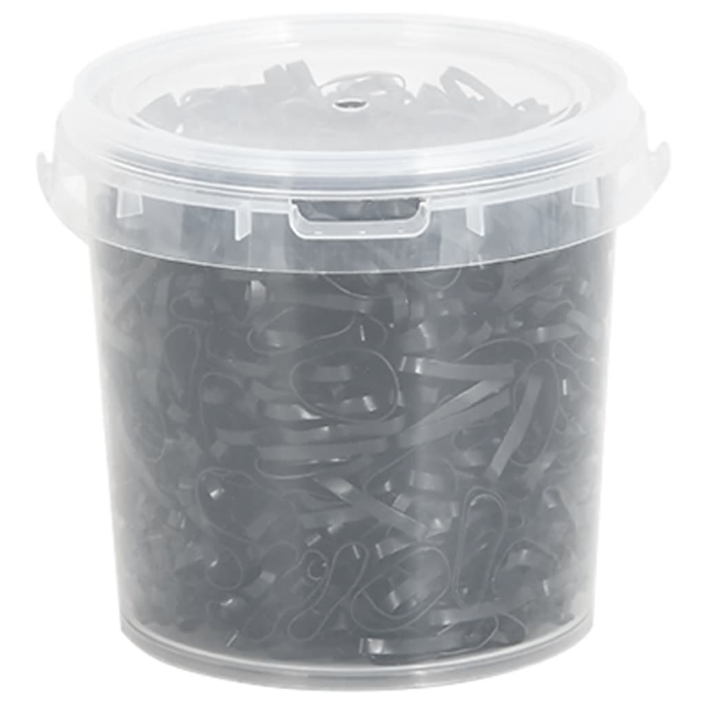 Braiding Bands For Horse 1500 Pcs Black Silicone Vidaxl