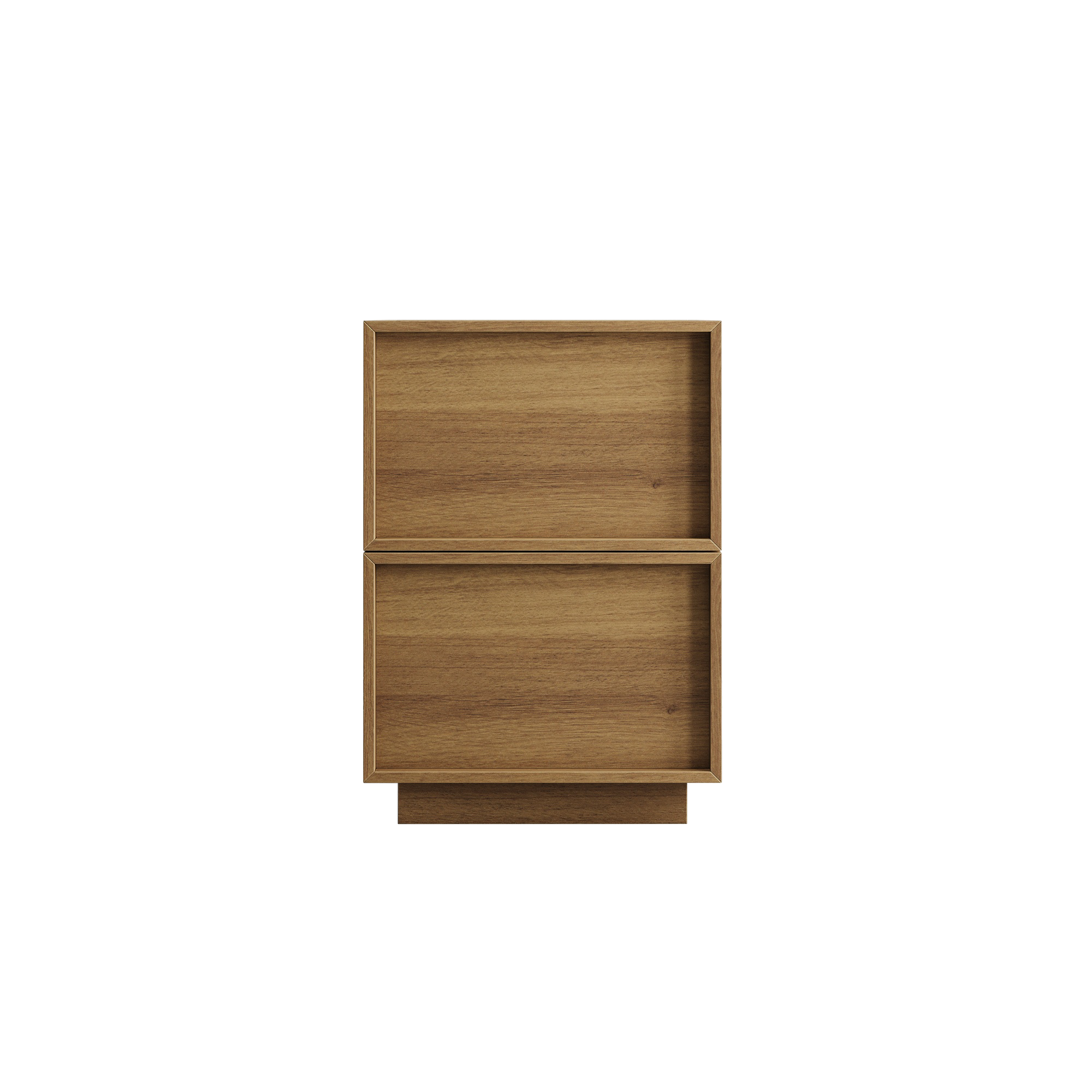 Stilvora Nachttisch Mit 2 Schubladen Grifflos Fuer Schlafzimmer, Aus Mdf Und Spanplatte, 38 X 48 X 55 Cm, Eiche