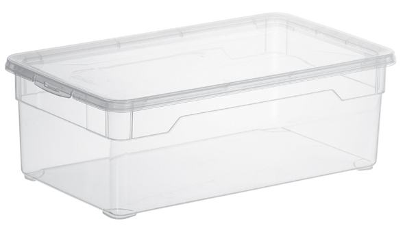 Rotho Transparent Aufbewahrungsbox 'Clear Box' 5 L Mit Deckel, 33 X 19 X 11 Cm