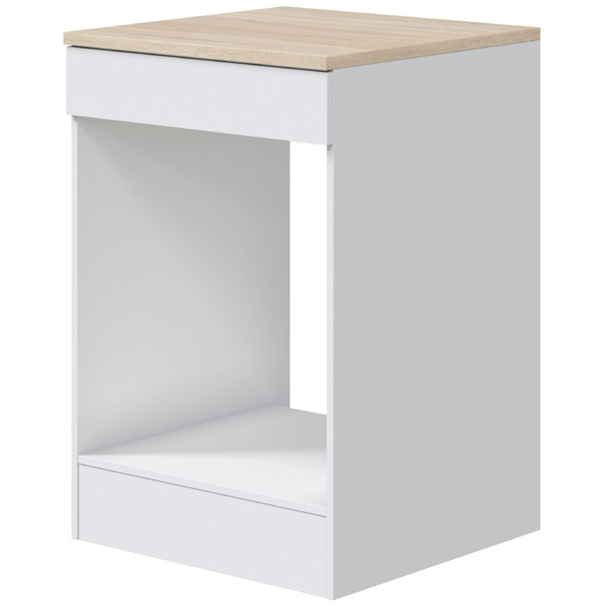 Meuble Bas De Cuisine Avec Plan De Travail Pour Four Coloris Blanc